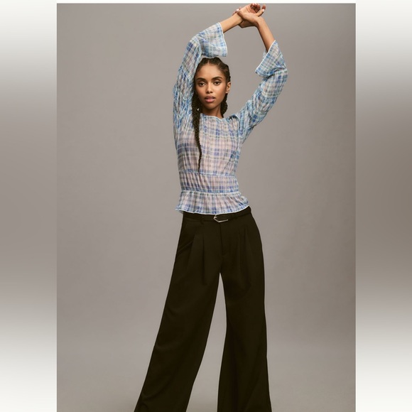 NWT Anthropologie Long Sleeve Sheer Top by Porridge - Picture 3 of 3